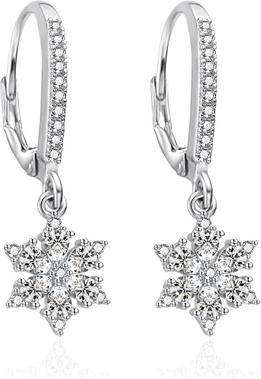 Agato Ohrringe aus Silber mit Zirkonen Agt-E146lw (Silber)