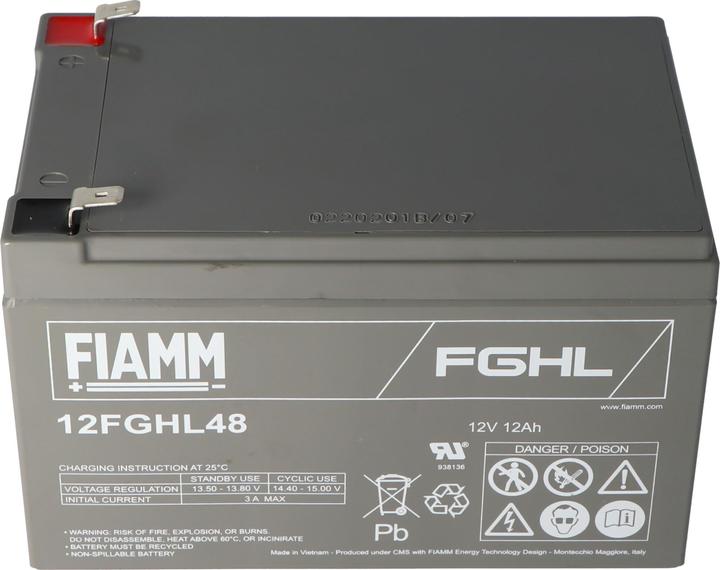 Produktbild Fiamm 12FGHL48 Blei PB Akku 12 Volt 12000mAh mit Faston 6,3mm Kontakten (12 V, 12 Ah)
