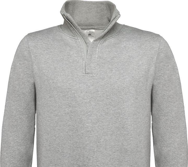 Actual product image B&C Mens ID.004 Cotton Quarter Zip Sweatshirt (XXL)