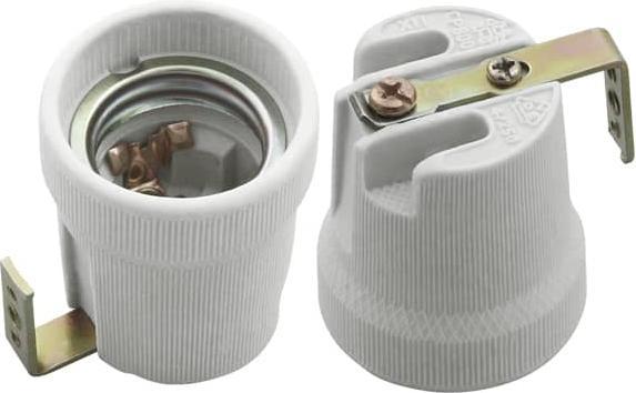 Kanlux Fassung E27 Porzellan mit Bügel Keramik Lampenfassung E27-F