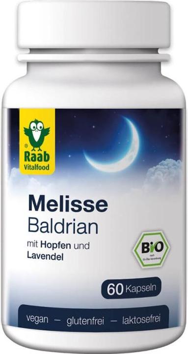 Actual product image Raab Melissa valerian with hops and lavender organic (60 Piece, Capsules)