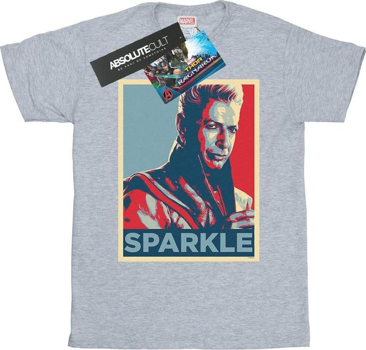 Actual product image Girls Thor Ragnarok Grandmaster Sparkle Cotton T-Shirt (140, 146)