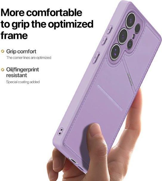 Actual product image Dux Ducis Samsung Galaxy S25 Ultra Magnetic Wallet Case with Stand - Purple (Samsung Galaxy S25 Ultra)