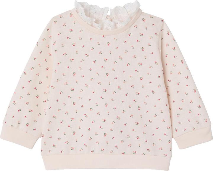 Image du produit Vertbaudet Baby Sweatshirt mit Blumen und besticktem Kragen (74)
