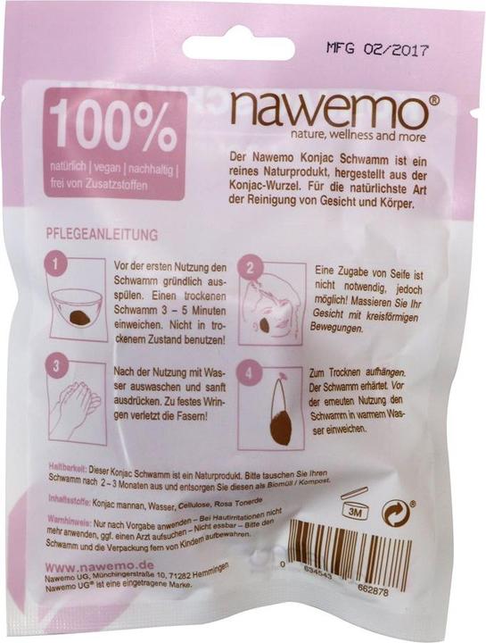 Nawemo Konjac Schwamm ROSA TONERDE (Schaum, 498.67 ml)