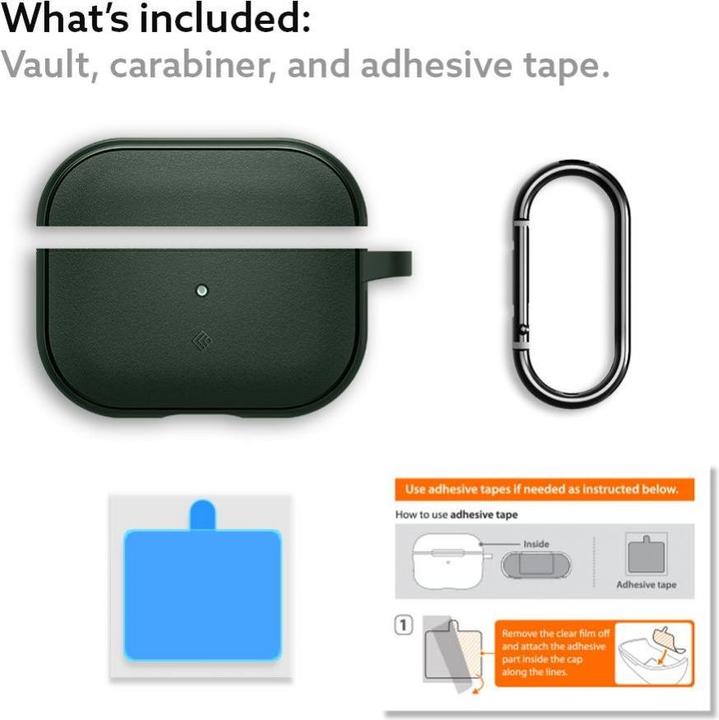 Produktbild Spigen Caseology Vault Apple AirPods Pro 1/2 Case - Green (Kopfhörer Tasche)