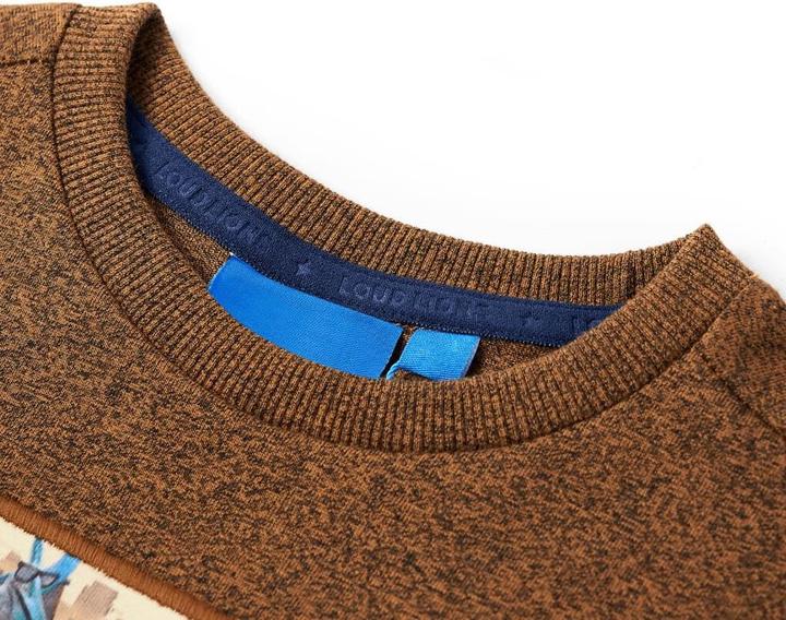 Image du produit VidaXL T-shirt manches longues enfant Cognac Melange 92,Matière : 50 (92)