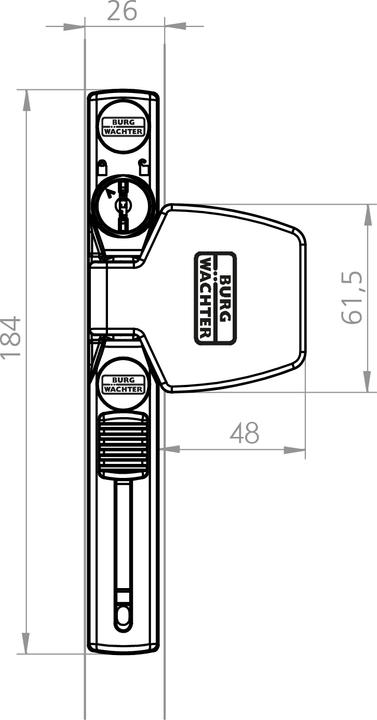 Immagine prodotto Burg Wächter Winsafe WS 33 W SB dispositivo di chiusura per finestre