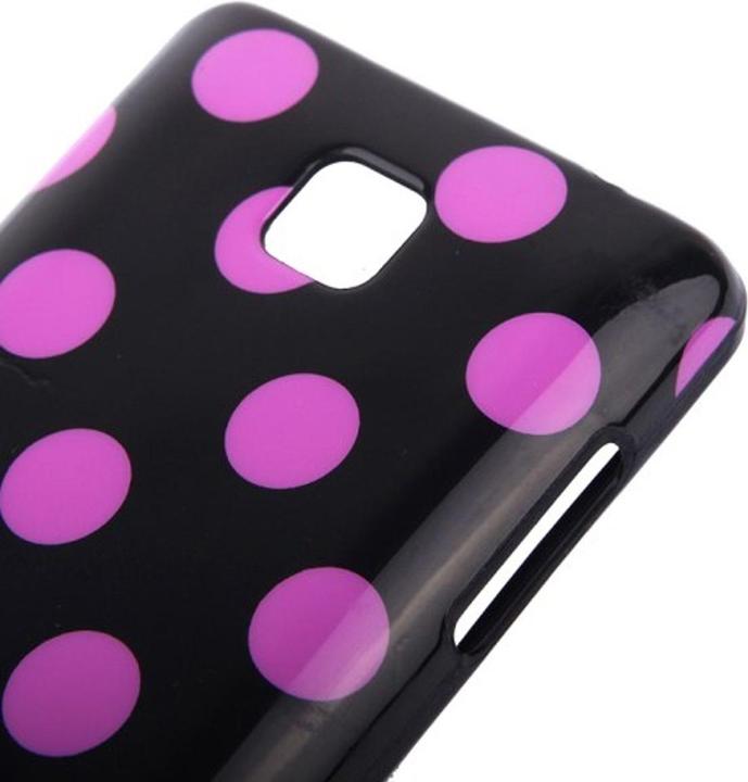 Produktbild König Design Schutzhülle TPU Punkte Case für Handy LG Optimus L3 II / E430 (Optimus L3)