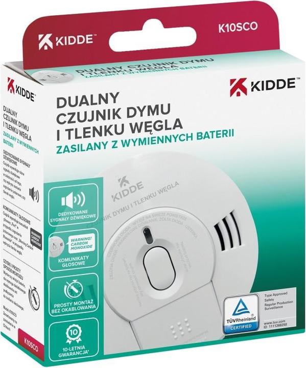 Actual product image Kidde Dualny czujnik dymu i tlenku węgla K10SCO
