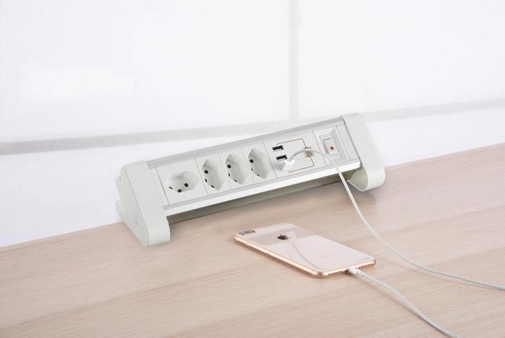 Produktbild Schönenberger Tischsteckdosenleiste (7 x, Typ 13, USB-A, 2 m)