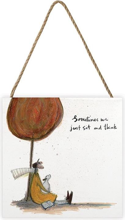 Actual product image Sam Toft Blackboard Sometimes We Just Sit and Think made of wood
