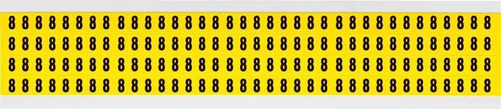 Image du produit Brady 3400-8, B-499, noir sur jaune, 6 x 9mm, chiffre 8, hauteur des caractères 6,3mm(25 K. á 144 E.)