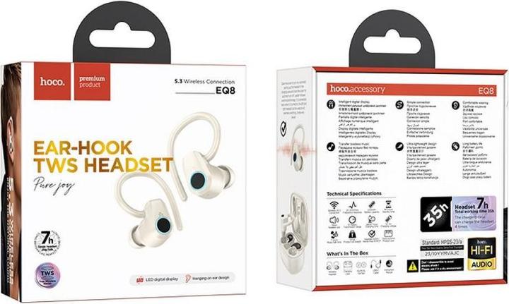Actual product image Hoco EQ8 Pure Joy Headset Wireless In-Ear Anrufe/Musik Bluetooth Weiss (7 h, Wireless)