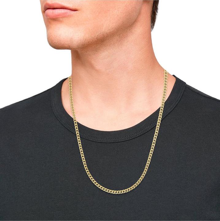 Actual product image S.Oliver Necklace for men, stainless steel IP gold (Stainless steel, 50 cm)