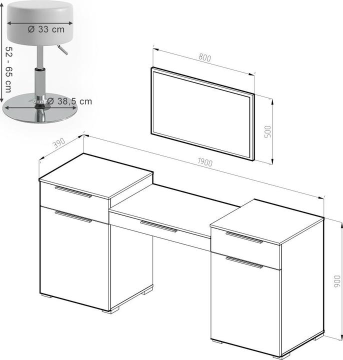 Produktbild Vicco Lilli (190 x 90 x 39 cm)