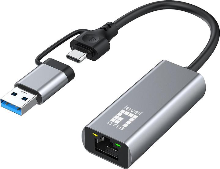 Actual product image LevelOne USB-0423 (USB-C, USB, RJ45 2.5 Gigabit Ethernet (1x))