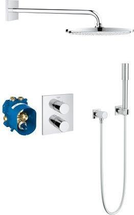 Produktbild Grohe Grohtherm 3000 C Unterputz Set mit Thermostat, Kopf-/Handbrause chrom