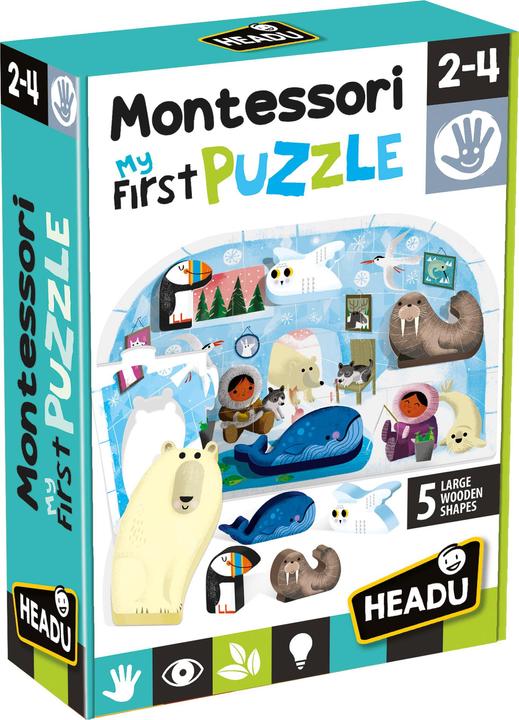 Image du produit Mon premier pôle Nord avec 5 animaux en bois (7 pièces)