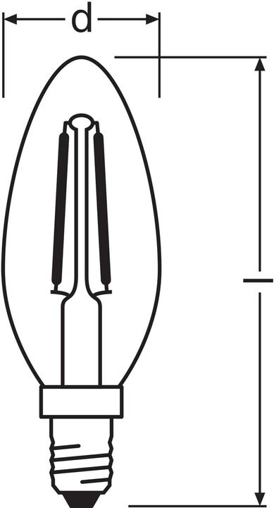 Produktbild Osram Led Retrofit Classic B (E14, 2.50 W, 250 lm, 1 x, F)