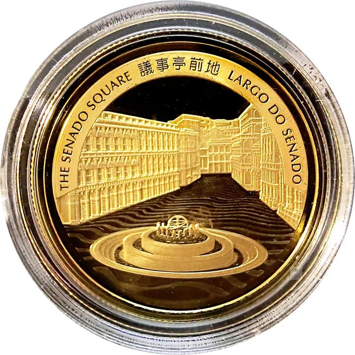 Produktbild Autoridade Monetária de Macau China Lunar Macau Goldmünze Drache 2012 - 1/4 Unze - PP coloriert / limitiert (999, 2012)