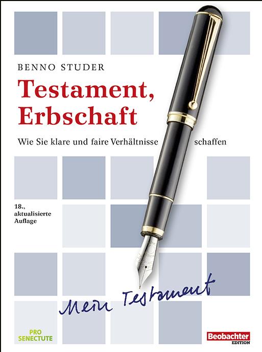 Actual product image Testament, Erbschaft (German, Benno Studer, David Fuhrer, 2022)