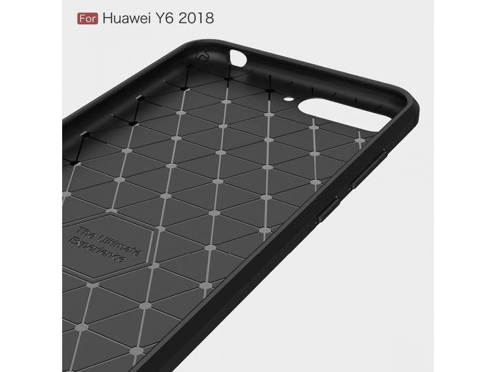 Produktbild Screenguard Huawei Y6 2018 Hülle Carbon Brushed Soft TPU (Huawei Y6 (2018))