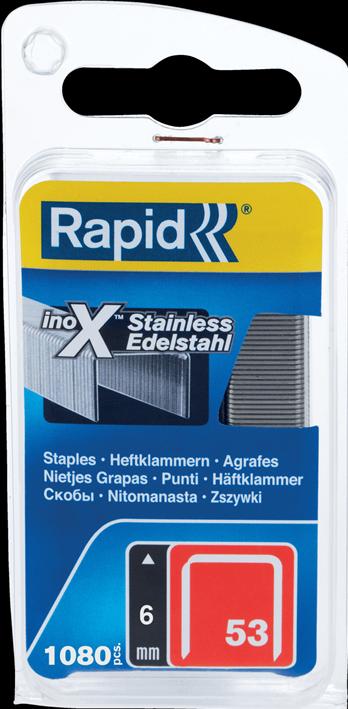 Rapid Type 53 Pince à fil fin 6 mm Acier inoxydable