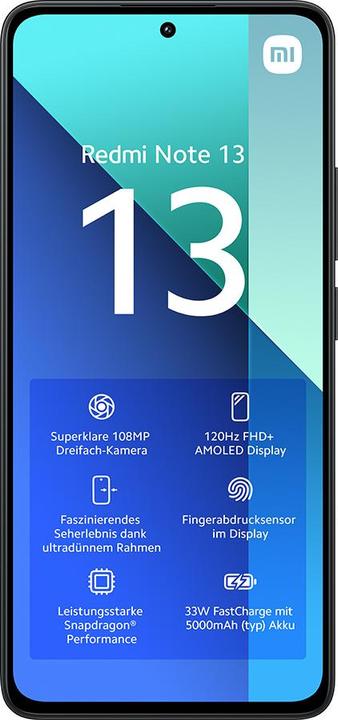 Immagine prodotto Xiaomi Redmi Note 13 (128 GB, Midnight Black, 6.67", Doppia SIM Ibrida, 108 Mpx, 4G)