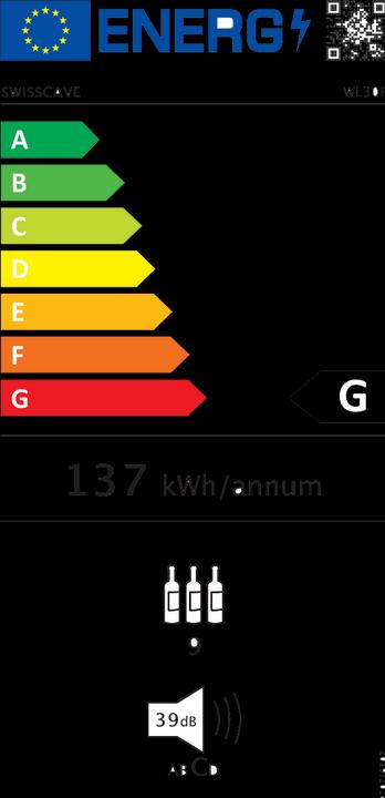 Energie-Label Swisscave WL120F