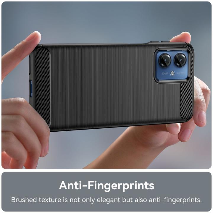 Actual product image König Design Protective mobile phone case for Motorola Moto G14 Case Cover Carbon Bumper Case Shell (Motorola Moto G14)