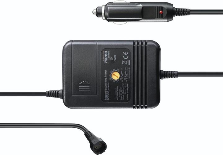 Produktbild Hama Netzteil für Kfz, einstellbar, 2000mA, 24W, max. 12V, stabilis., 8 Adapter