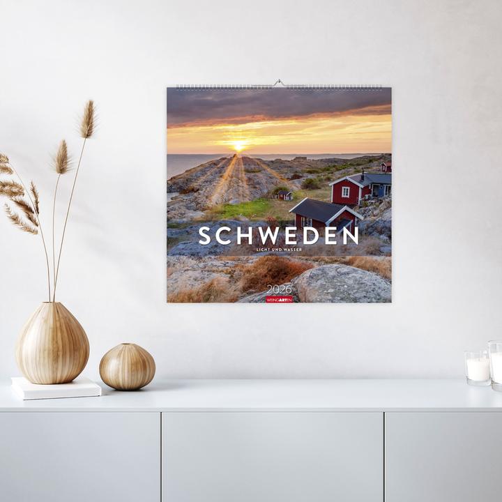 Actual product image Schweden Kalender 2026 - Licht und Wasser (48 x 46 cm, German)