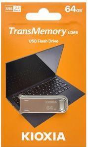 Image du produit Kioxia TransMemory U366 64GB Métal (64 Go, USB-A, USB 3.2)