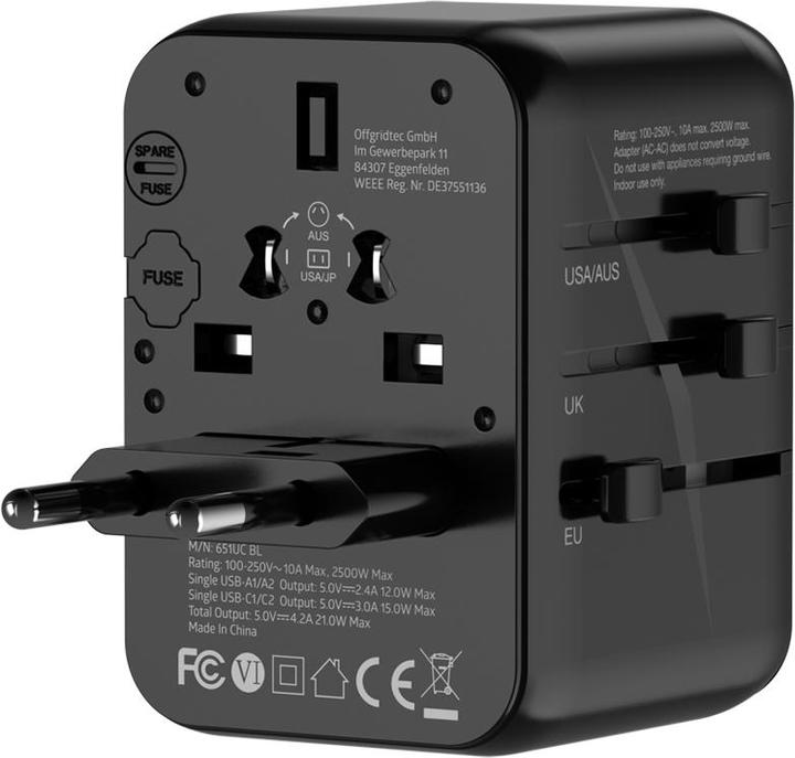 Actual product image Offgridtec Reiseadapter