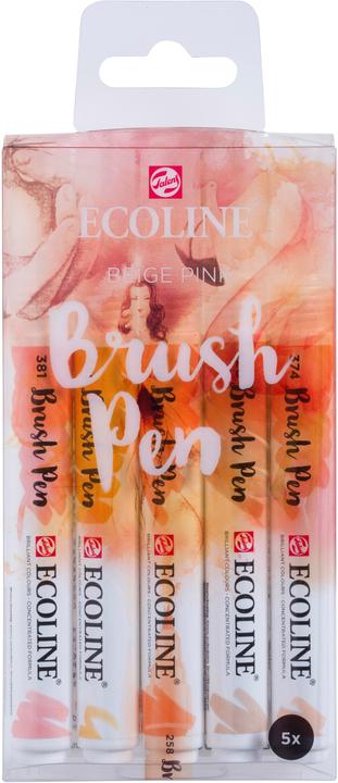 Image du produit Talens Brushpen Ecoline 5er Set, Rose, Largeur de trait : B, Brush (Rose, 1 x)