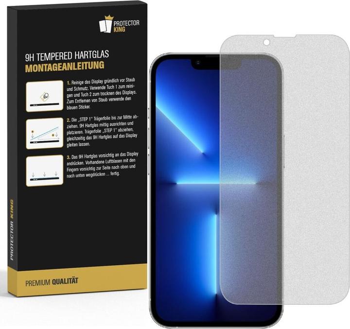 Produktbild Protectorking 6x Echtes Tempered 9H Panzerhartglas Matt Entspiegelt (6 Stück, Apple iPhone 13 Pro)