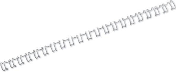 Image du produit GBC Fil de dos pour reliure, 8 mm, 21 anneaux, argent