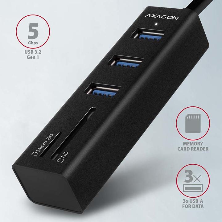 Actual product image Axagon Hma-Cr3a (USB-C, 3 Ports)