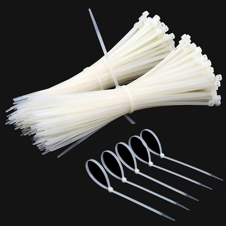 Immagine prodotto Techly Fascette Fermacavi Autobloccanti 370x3,6mm in Nylon 100pz Bianco (ISWT-36037) (370 mm, 100 pz.)