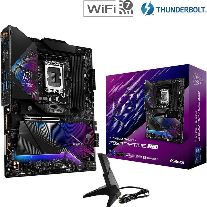 Produktbild AsRock Z890M Riptide WiFi Intel DDR5 S1851 MATX (LGA 1851, Intel Z890, mATX)