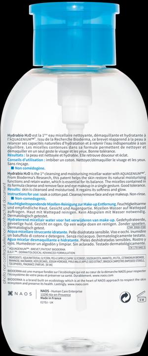 Image du produit Bioderma H2O Pompe Inversée (Lait nettoyant, 500 ml)