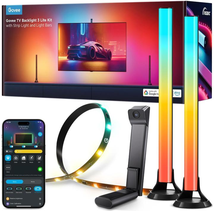 Image du produit Govee Barre lumineuse Backlight Kit 3 (Blanc chaud, 41 cm, Intérieur)