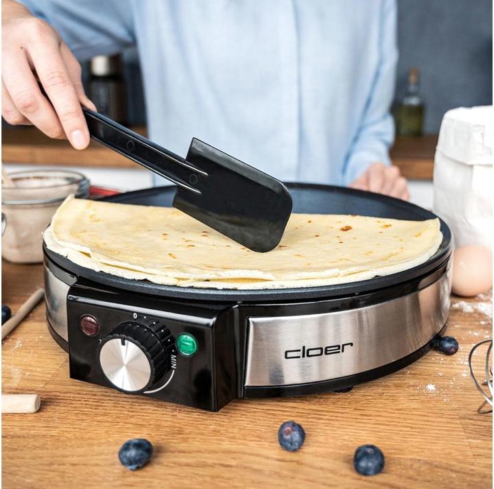 Actual product image Cloer 6630 Crepe maker 2 crepe(s), stainless steel