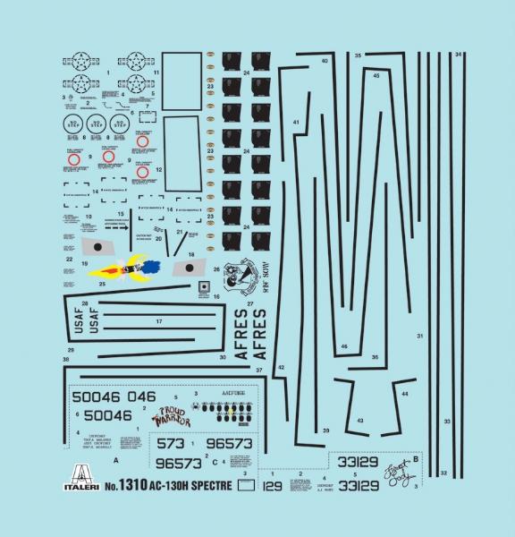 Actual product image Italeri AC-130H Spectre