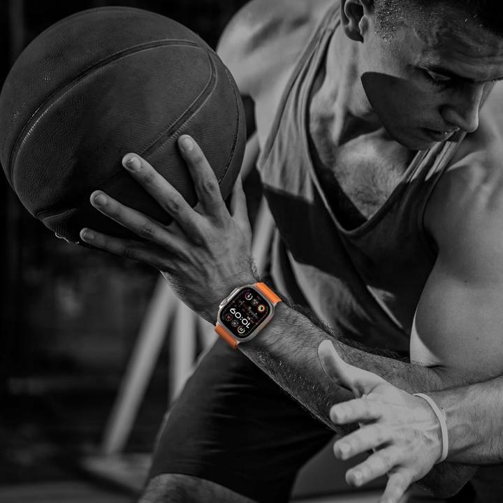 Image du produit 4Kom Nylon Clasp for Apple Watch 44/45/46/49mm - Orange