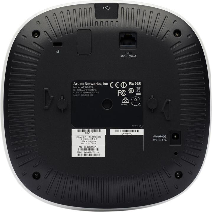 Image du produit HPE Aruba Instant IAP-315 (US), 2033 Mbit/s, 300 Mbit/s, 1733 Mbit/s, 10,100 (1733 Mbit/s)
