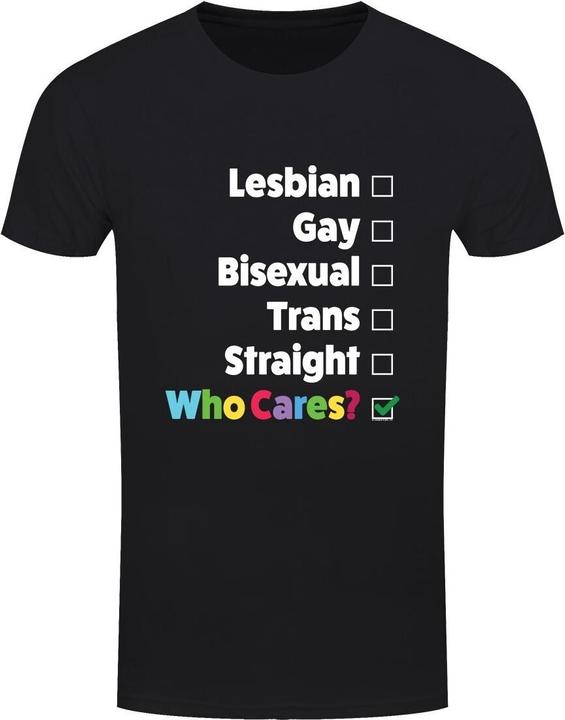 Grindstore Lesbian Gay Who Cares Tshirt (L)