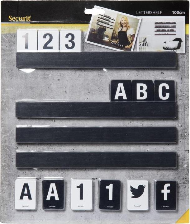 Actual product image Securit Buchstabenleiste schwarz (1.5 x 35.5 x 30 cm)