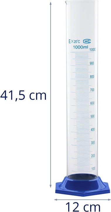 Actual product image Steinberg Laboratory Glassware – measuring cylinder + 3 glass pipettes – 4-piece set
